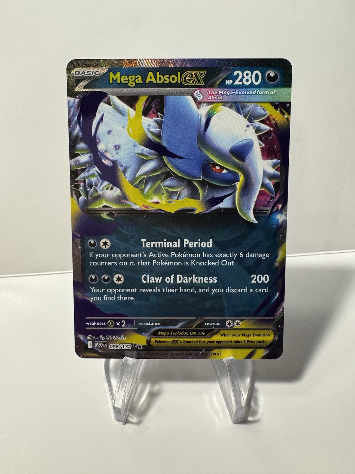 Mega Absol ex 086/132 Double Rare Mega Evolutions Pokemon TCG NM