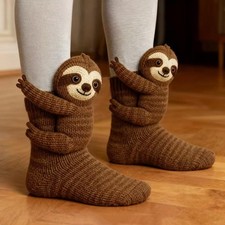 3D Cute Animals Socks Knitted Pattern Floor Socks Unisex Funny Christmas Gift US