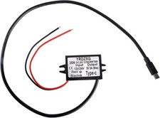 DC Type-C Interface 5A 25W 12V/24V to 5V USB-C Step-Down Converter Waterproof an