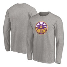 Men's Heathered Gray Los Angeles Sparks Primary Logo Long Sleeve T-Shirt
