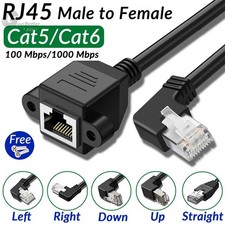 RJ45 Male to Female Ethernet Network Screw Panel Mount Extension Cable 0.3M - 5M