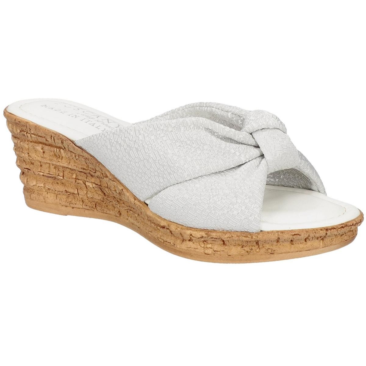 Женские босоножки на танкетке Jolanda Silver Tuscany By Easy Street 8.5 Medium (B,M) 4341