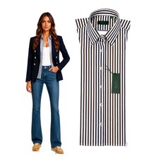 NWT Brunne Button Down DICKEY Insert Compatible with VERONICA BEARD Blazer 00-14