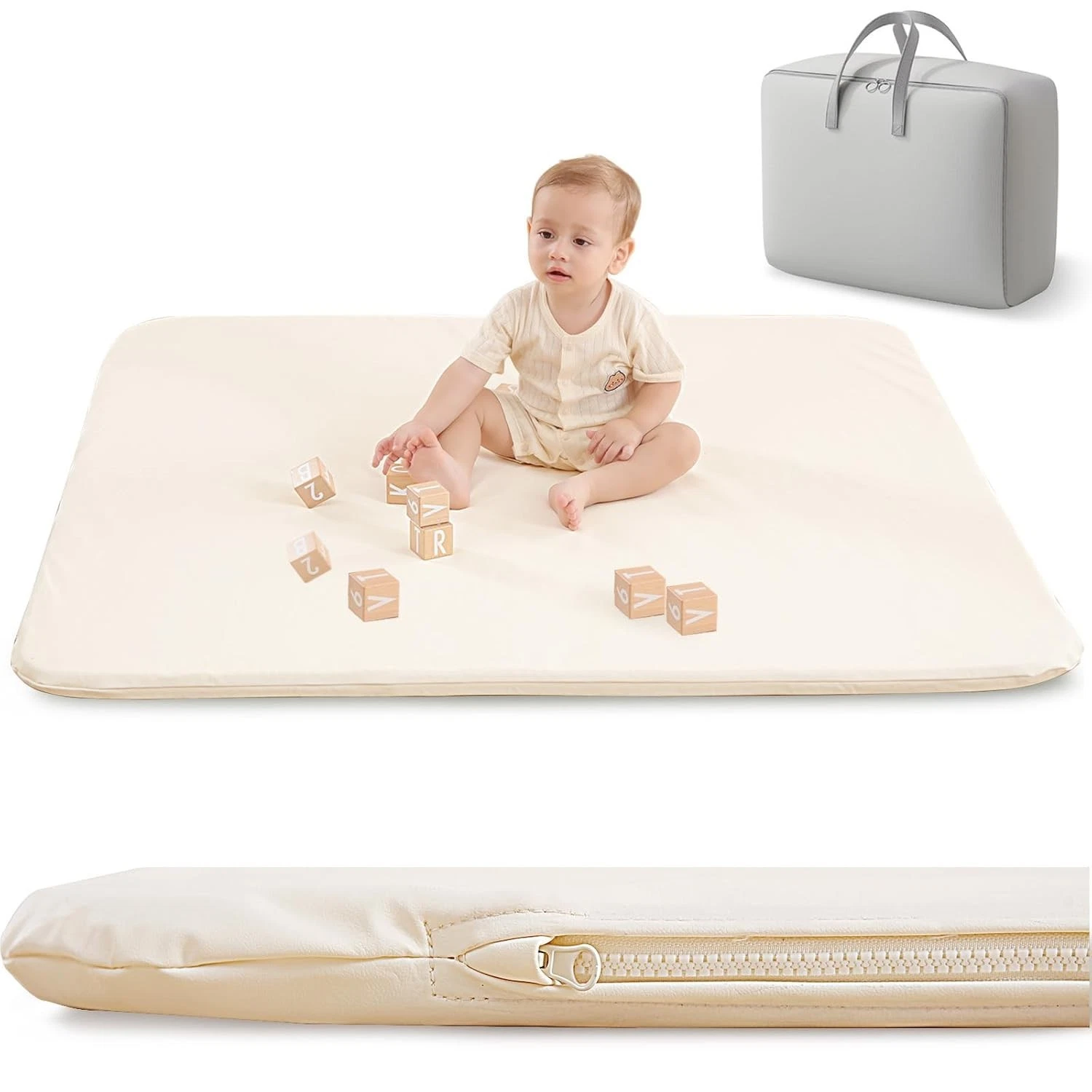 Padded Baby Play Mat for Your Boy or Girl - Extra Thick & Super Soft Vegan Leath
Opens in a new wind