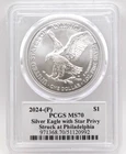 2024-P PCGS Ultra MS70 Silver Eagle with Star Privy Struck at Philadelphia