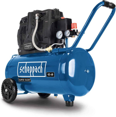 Scheppach Hc51Si Super Silent Doppelzylinder Kompressor | 60 Db(A) Leise | 50L K
