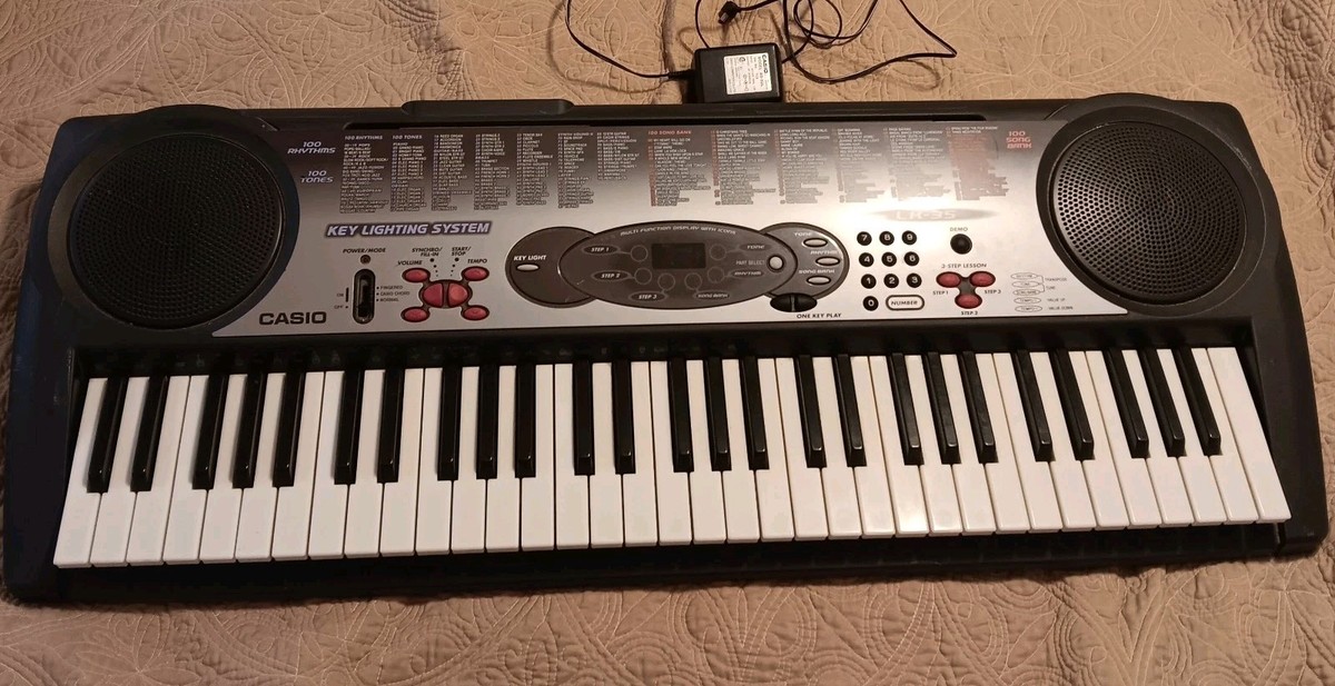 Casio LK-35 Lighted Key Learning Keyboard OEM Adapter 61 Key Piano