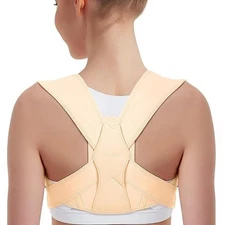 Posture corrector back support, Beige, S/M, 30 x 30 x 0.1 inches; 6.7 ounces