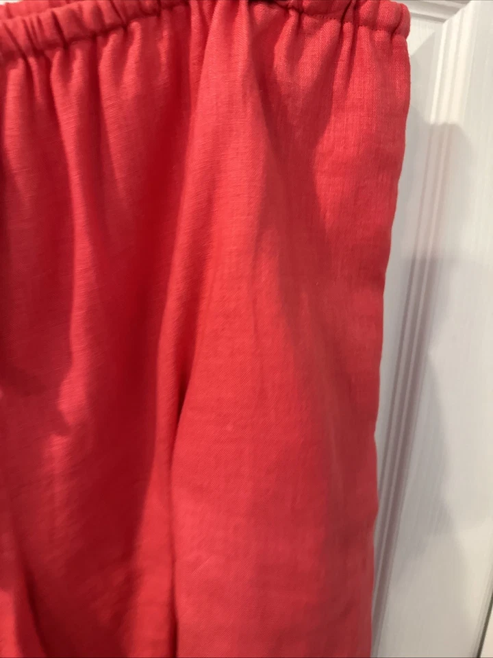 Pantalones cortos Josephine Chaus para mujer L de lino salmón (rosa-naranja) cintura 34-38 Foto 3 de 4