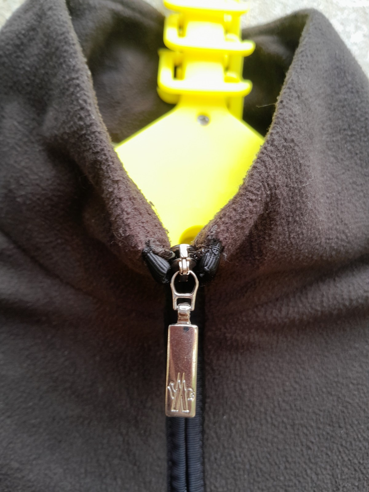 Vintage Moncler Fleece Jacket Women’s Size L Brown Full Zip Lampo Zipper Romania thumbnail 23