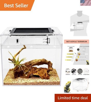 Versatile Reptile Terrarium 8'' x 8'' - Ideal for Lizards, Tortoises & More