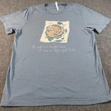 TWIABP The World Is a Beautiful Place Band Shirt Mens Large Blue Fox Emo Tee