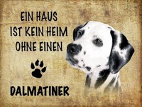 Holzschild 30X40 Cm Dalmatiner Hund Ohne Kein Heim Deko Geschenk Holz Schild