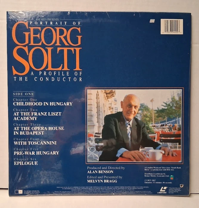 GEORG SOLTI  {1987} SEALED Unopened LD Laserdisc MELVYN BRAGG REINER MORITZ - Image 3 of 4