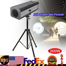 LED Follow Spot Light DJ Party Theater Disco Stage Spotlight Manual Control