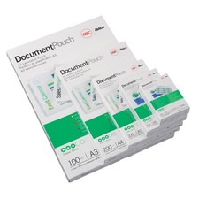 Image of GBC Card Laminating Pouches 67x99mm Gloss 125 Micron Pack of 100