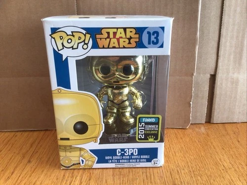 Funko Pop Star Wars #13 C-3P0 Metallic Figure 2015 Summer Convention