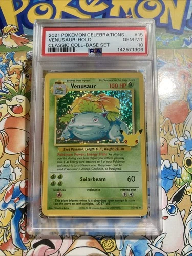 2021 Pokemon Celebrations Venusaur Holo 25th Anniversary Pokemon TCG PSA 10