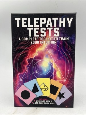Telepathy Tests    Book & 50 Card Deck   Toolkit To Train Intuition   Brand New!