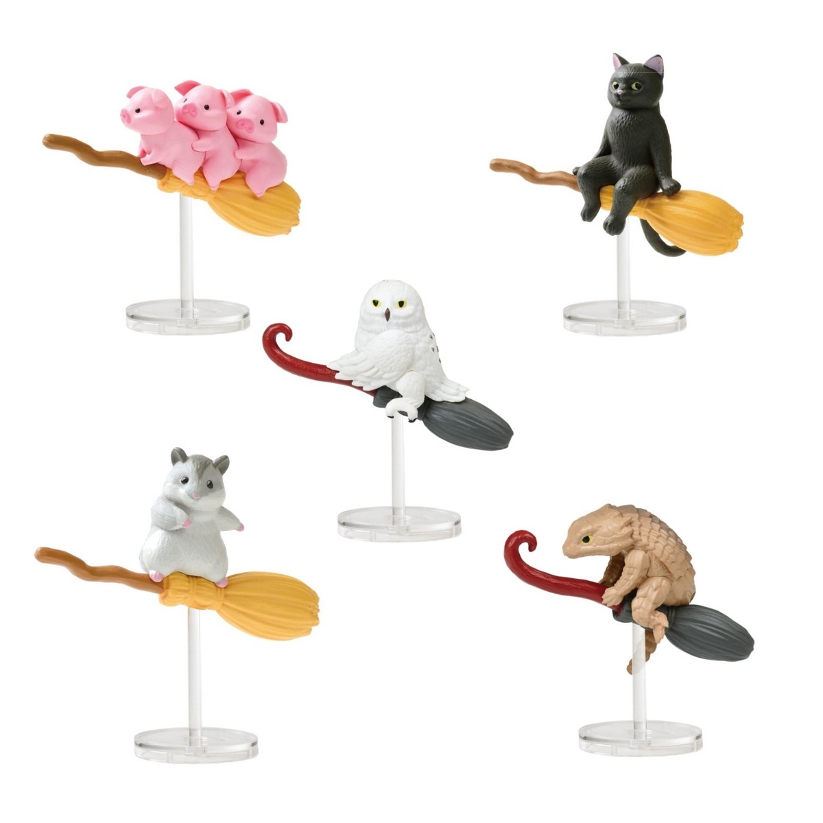 Blind Box Gacha White Owl Pig Black Cat Hamster Flying Witch