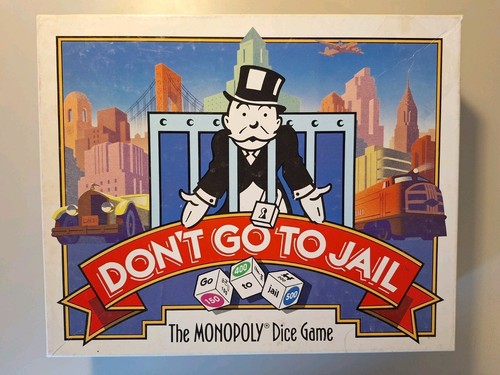 Vintage Don't Go To Jail Dice Game Parker Brothers 1991 Unused Complete See Pics