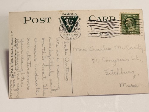 1910 Dampfer Rochester Lake Ontario Serrell Postkarte Mills & Bawden NY - Bild 7 von 10