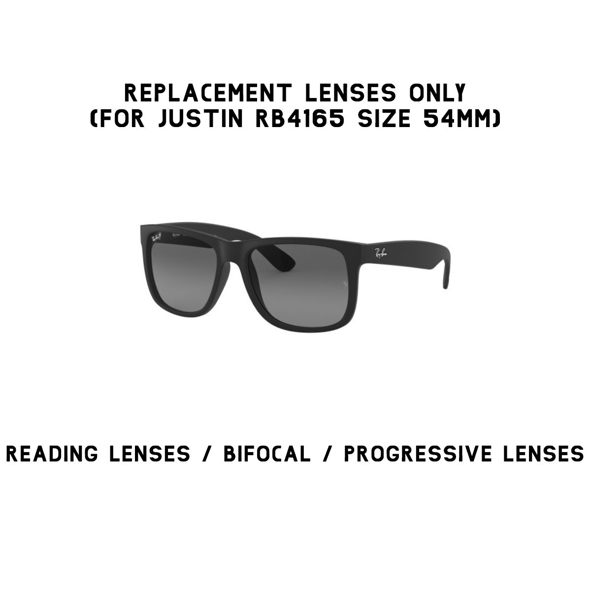 Ray-Ban Justin RB4165 54mm Replacement Lenses Reading/Bifocal