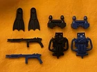 vintage G.I. GI JOE gijoe COBRA EELS WEAPONS PARTS LOT #4 gun backpack FREE SHIP