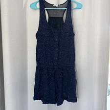 american eagle outfitters romper medium Blue And Black Brand Tag Is Crossed Out
