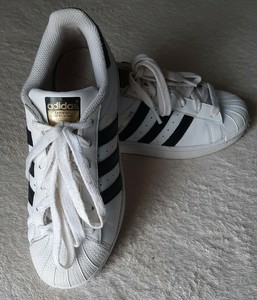 Adidas Superstar J C77154 Size 4 Low Top White Black Shell Toe Sneaker |  eBay