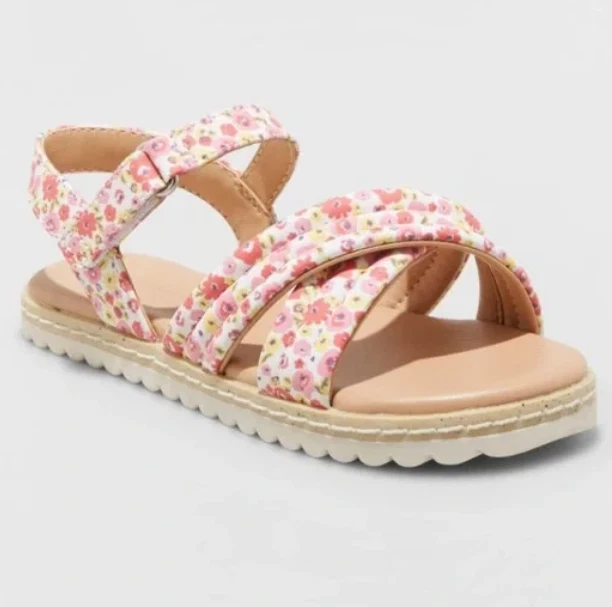 NEW Cat Jack Toddler Girls Chloe Ankle Strap Sandals Size 7