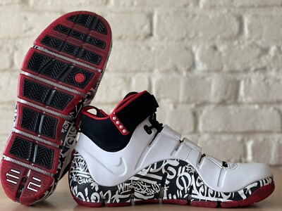 Nike Zoom LeBron 4 Graffiti White Black DJ4888-100 Men Sz 12.5