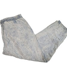 Vtg 80s PS Gitano Women 16 Short 16P Acid Wash Elastic Waist Mom Jeans Pants 