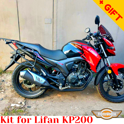 For Lifan KP 200 Engine guard Lifan 200cc Luggage rack system Kit, Bonus - Foto 9 di 12