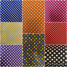 Polka Dots 100 Cotton fabric by the yard. Use for Clothing, Crafts, Home Dec.