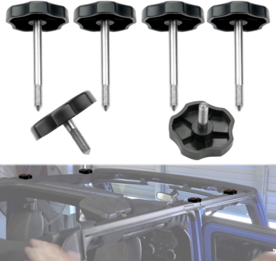 6EA 4-Door Soft Top Window Frame /Surround Knobs For 07 To 18 Je