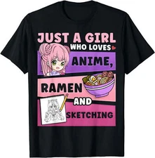 Anime Just a Girl Who Loves Anime Ramen And T-Shirt