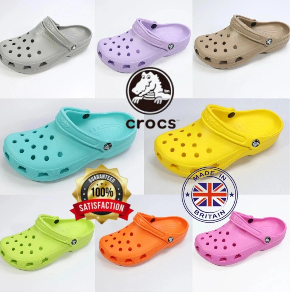OFERTA NUEVO PRECIO Zuecos Crocs Adultos Hombres Mujeres Clásicos Caimán Ligeros Reino Unido