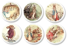 Peter Rabbit Drawer Pull Set Beatrix Potter Bunny Nursery Cabinet Knob Hardware