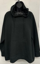 NWT Green Tea Hoodie Womens Quilted Hooded Pullover Long Sleeve Pouch Sz. XXL