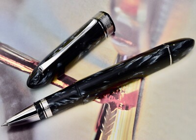 OMAS 360 Grigio Perla (Pearl Grey) Celluloid Rollerball Pen Hi