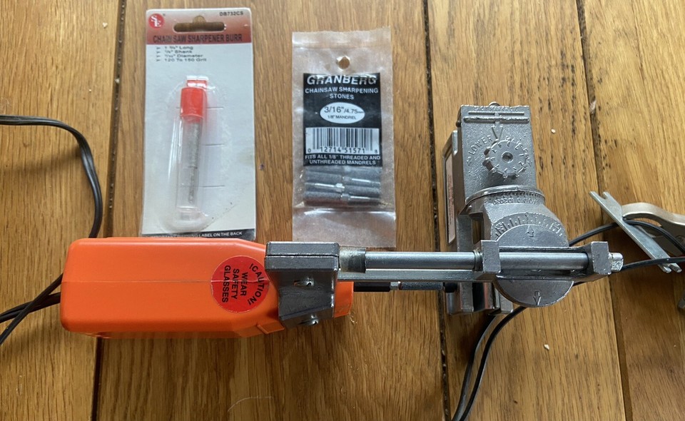 GRANBERG Hand Held G1012XT Chain Sharpener/Grinder & 4x 3/16” & 1x 7/32
