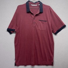 Travis Mathew Polo Mens XLarge Chest Pocket Red Pima Cotton Blend