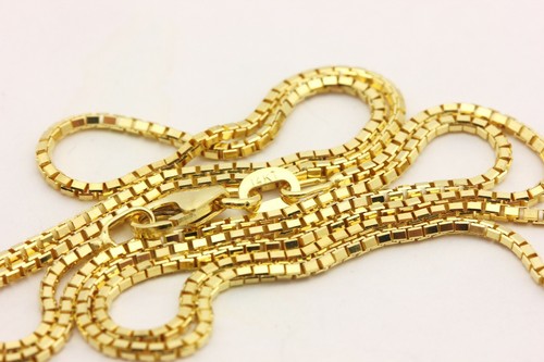 14k yellow gold box chain necklace 