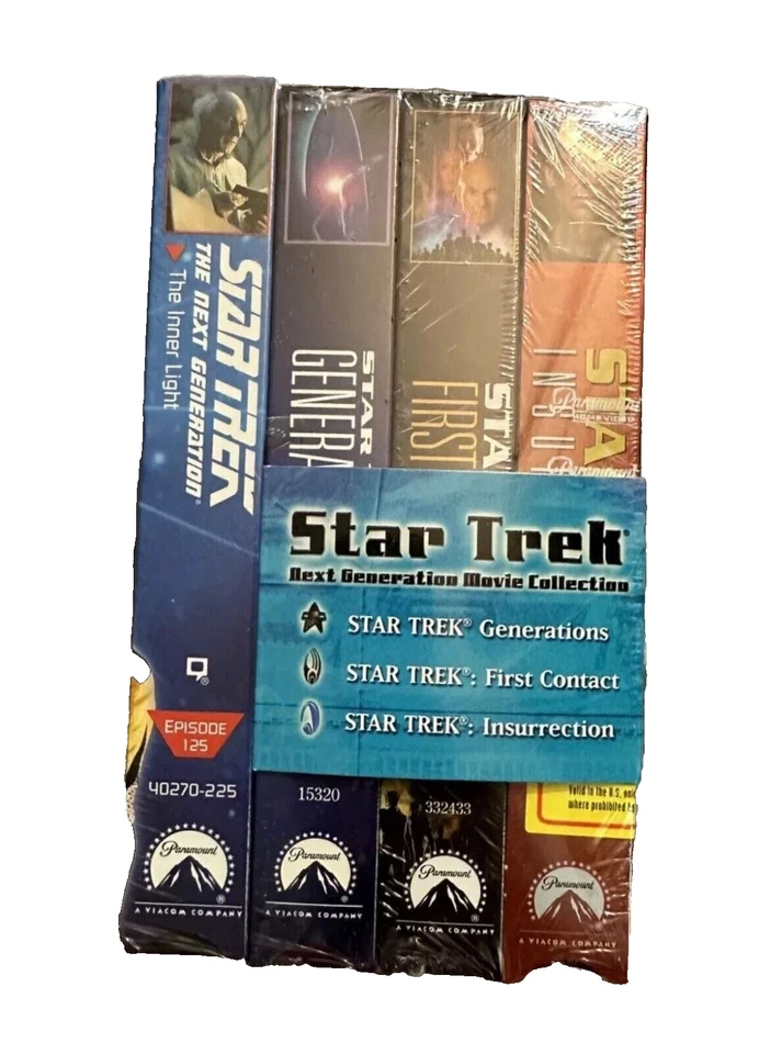Set Of 4 Sealed Video Cassette Star Trek Next Generation Movie Collection Foto 3 de 4
