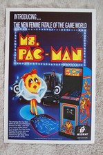 Ms Pac Man Arcade Video Game promotional poster #1 1980s 