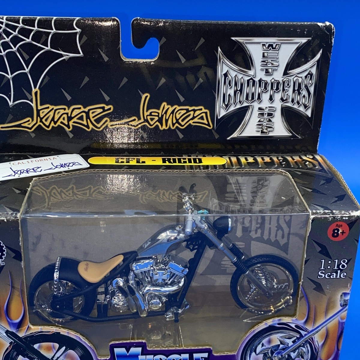 ウエストコースト・チョッパーズ 1/18 スケールモデル - CFLリジッド 2003 Sealed Jesse James West Coast Choppers 1:18 CFL Rigid