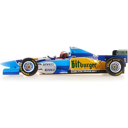 Coche de carreras modelo F1 Michael Schumacher 1:18 1995 GP de Bélgica Benetton por Minichamps - Imagen 4 de 4
