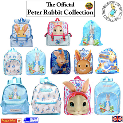 Kids Plush Peter Rabbit Character Backpack Lily Bobtail Back to School ...