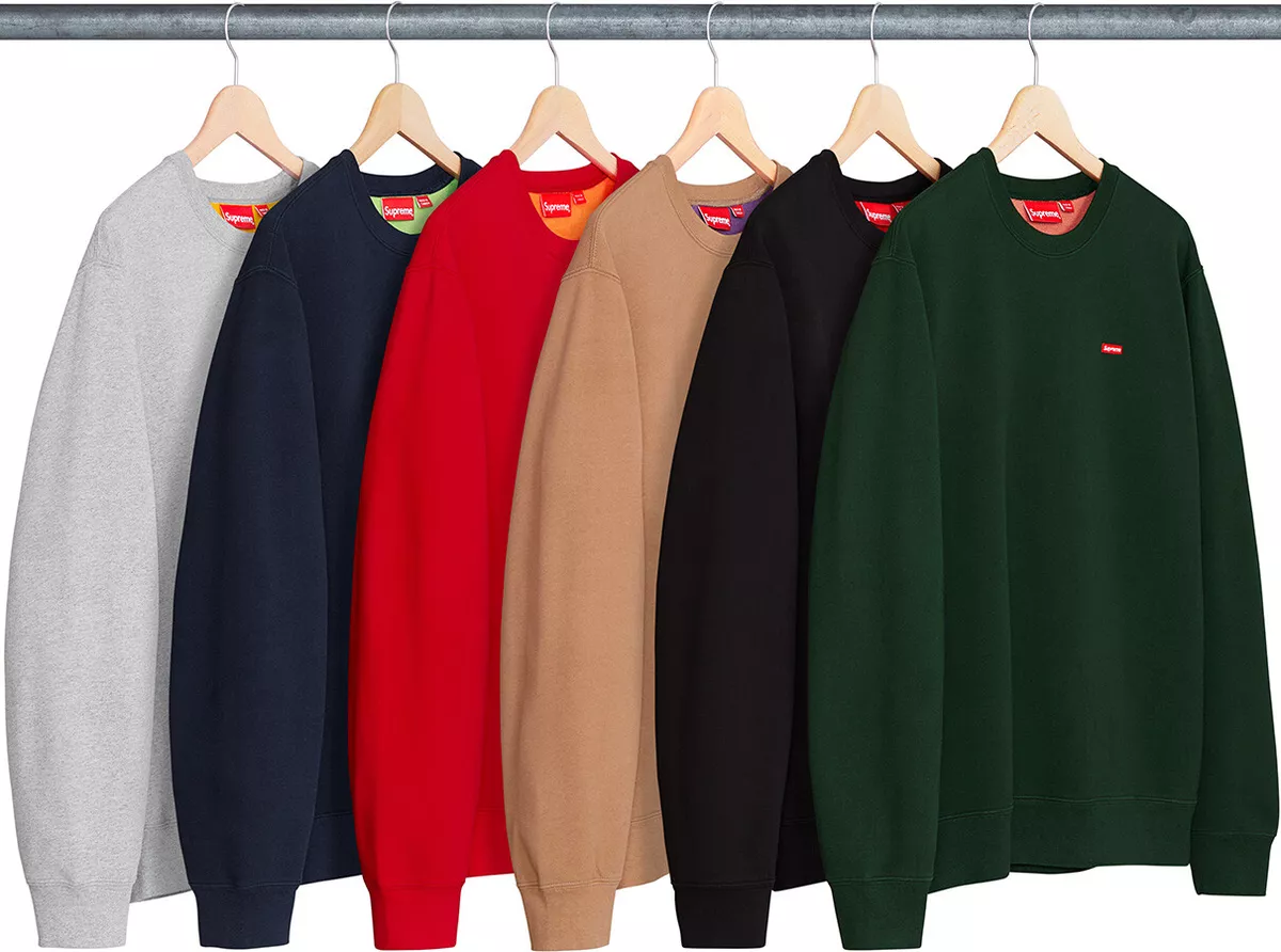 Supreme Contrast Crewneck SS18 (SS18SW76) Men Sizes M-L